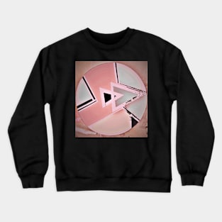 PINK SUMMER MOD PASTEL ART DECO GEOMETRIC DESIGN Crewneck Sweatshirt